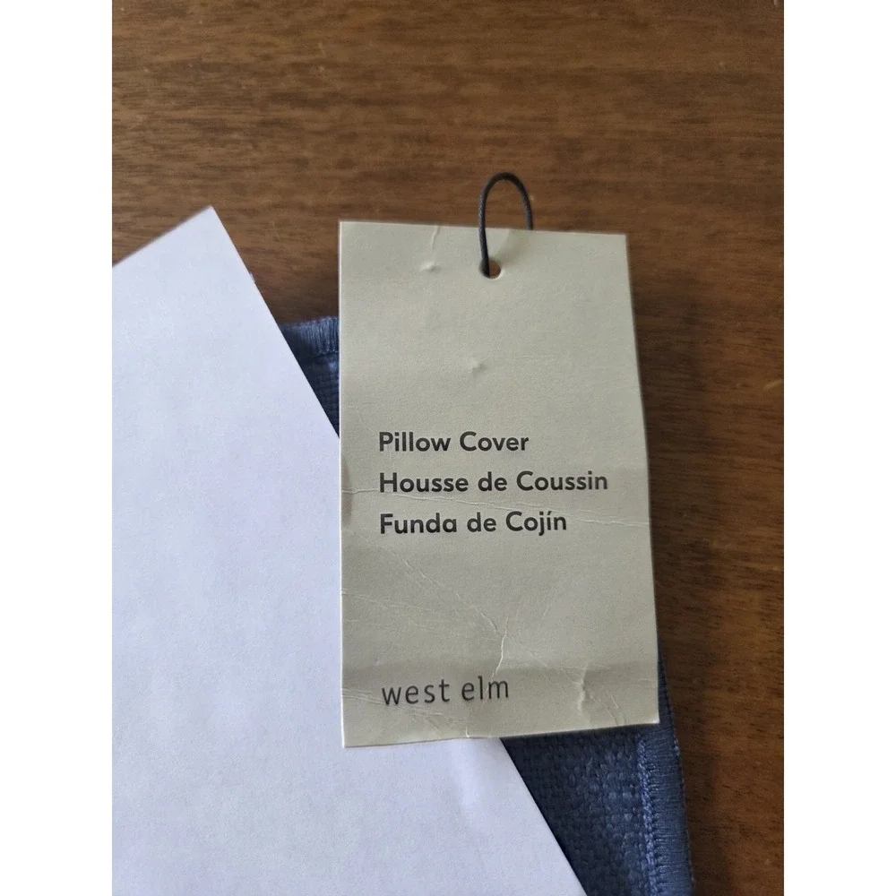 West Elm‎ Blue Twill Throw Pillow Cover 20